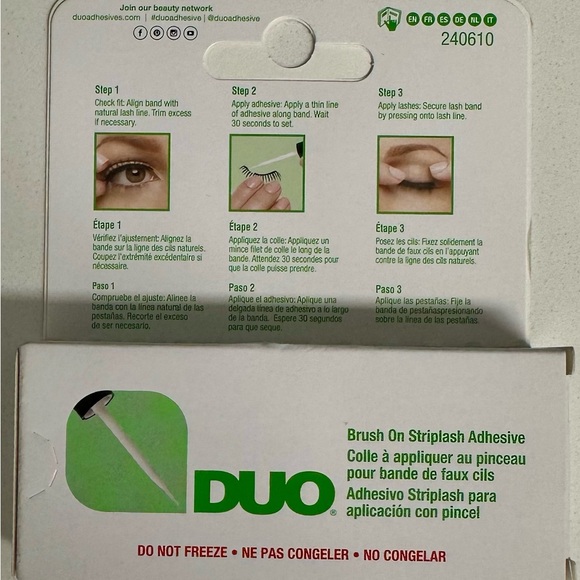 New in Boxes Rainbow False Eyelashes & DUO Brush On Striplash Adhesive - Picture 8 of 16